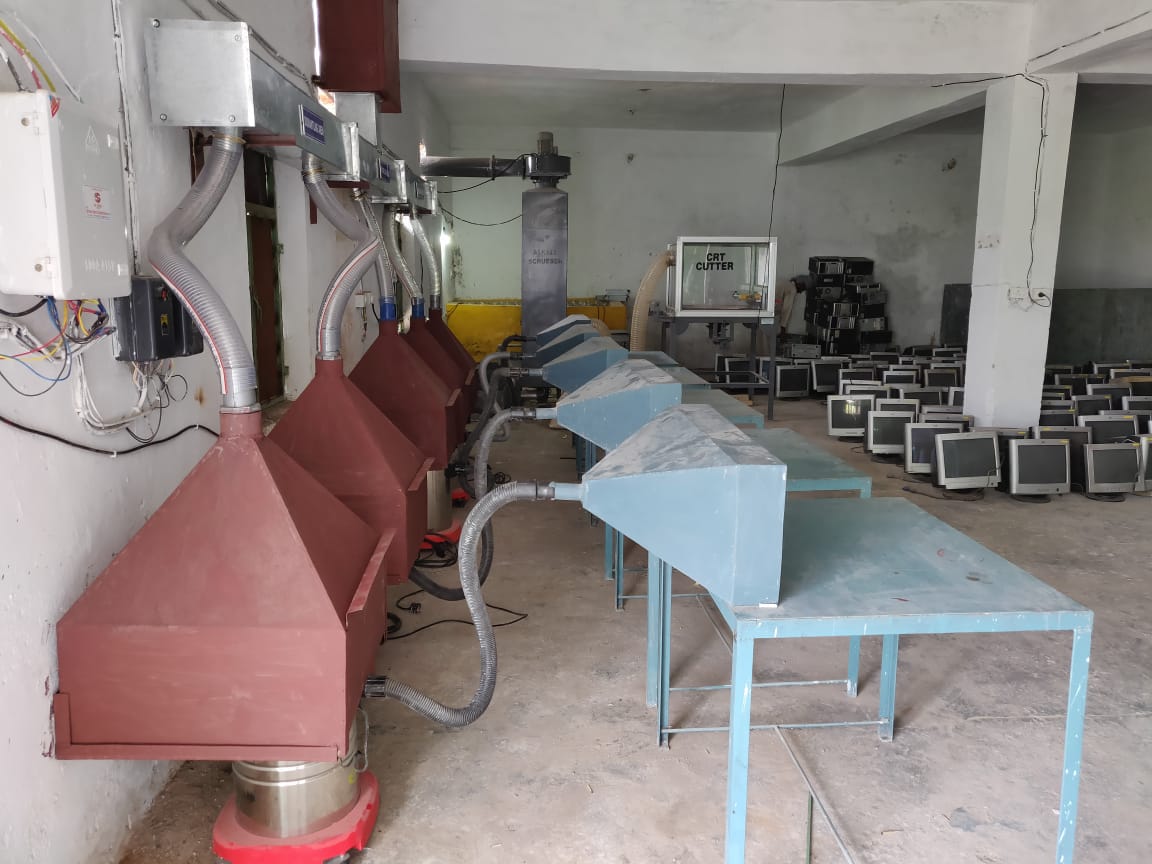 Sludge drying pits and processing line